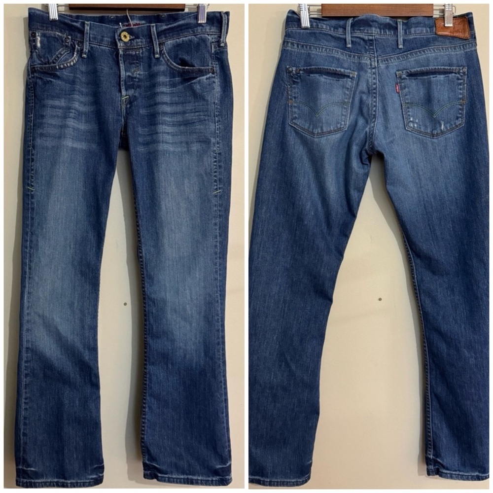 Levi's Relaxed Straight Leg Low Rise Blue Denim Jeans Women's Size 5 Western